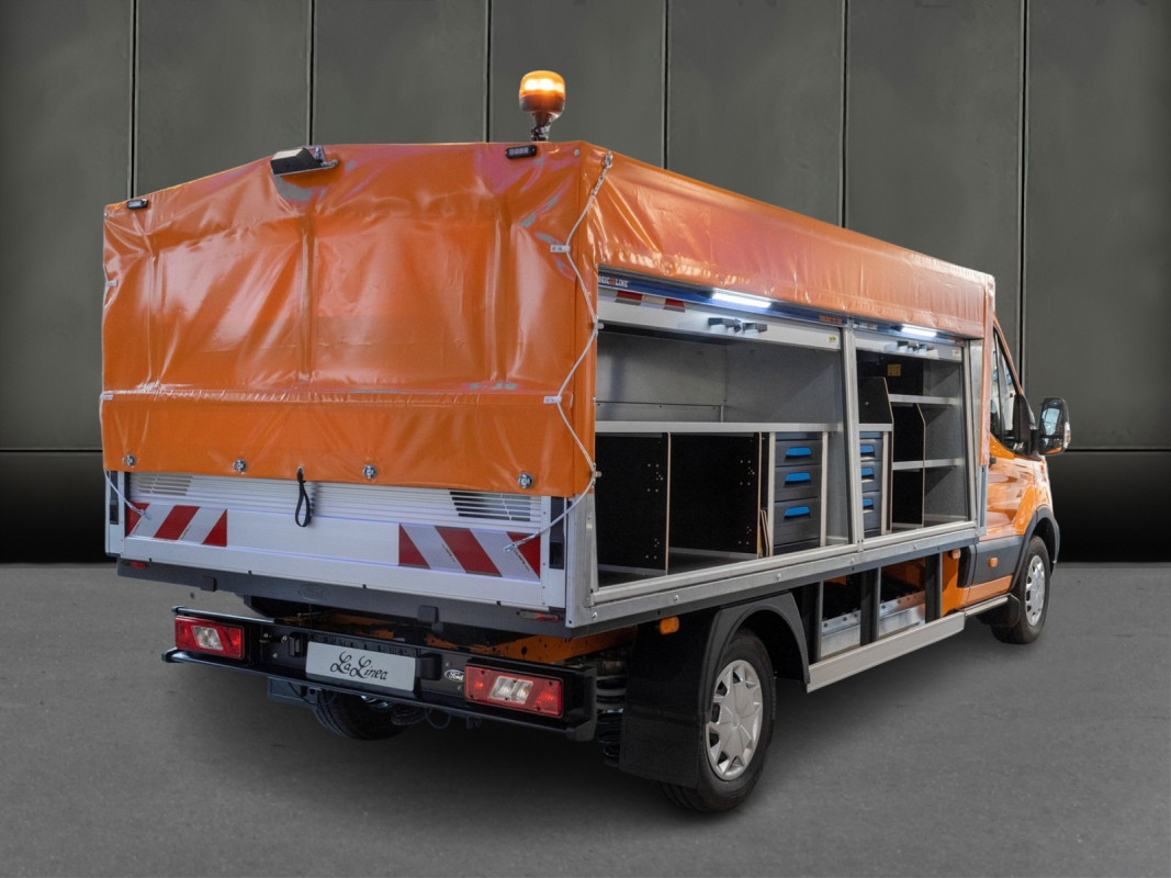 Ford Transit STRECKENKONTROLLFAHRZEUG Einzelkabine Pritsche ELEKTRO - Nutzfahrzeug - Orange - Neuwagen - Bild 3