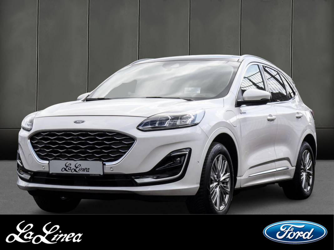 Ford Kuga Plug-In Hybrid Vignale AHK, Allwetter, Panorama D., Techn. P. - SUV/Off-road - Weiss - Gebrauchtwagen - Bild 1